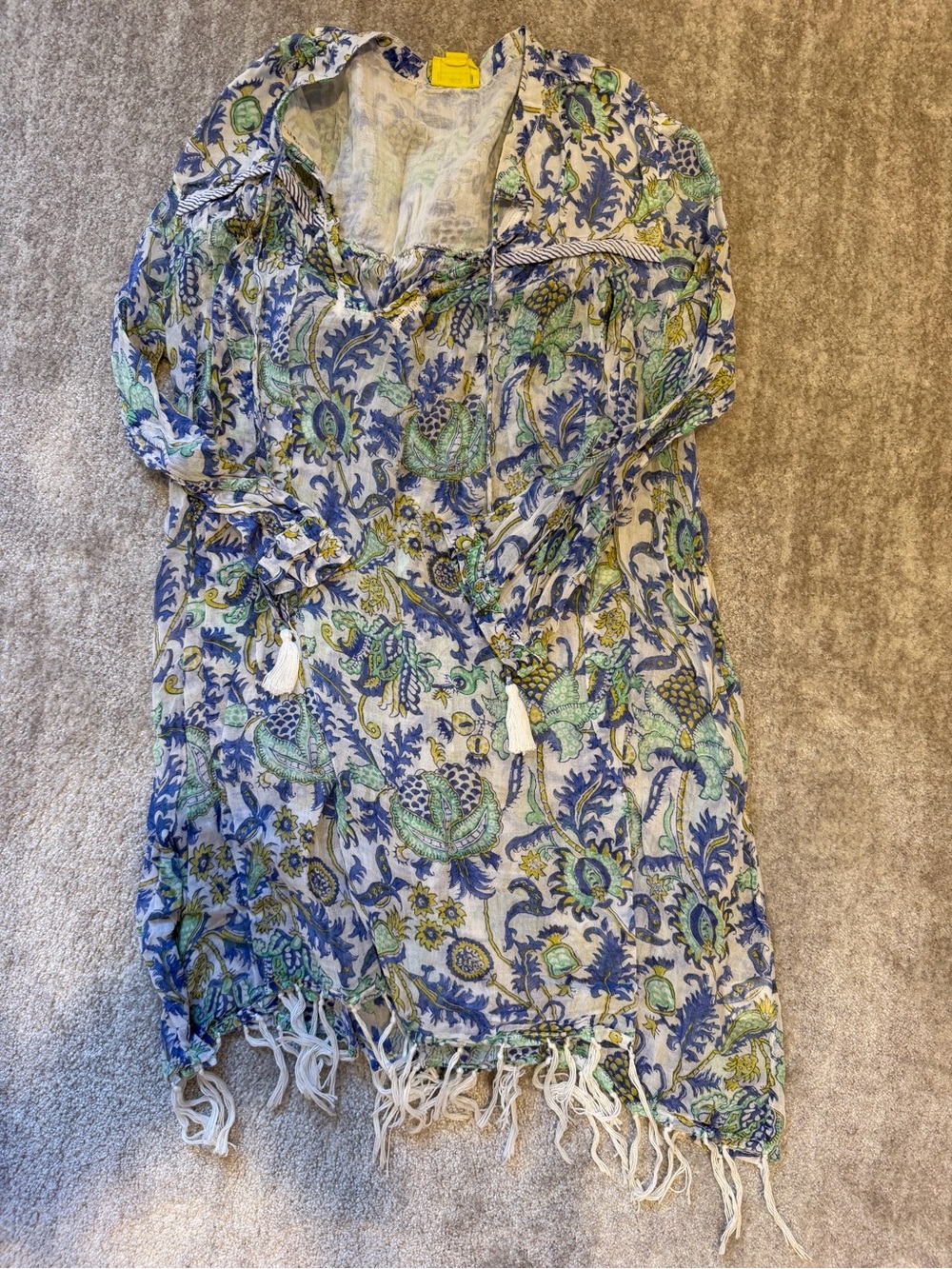 Roberta Roller Rabbit Blue, Yellow & White Floral Tunic/ cover up